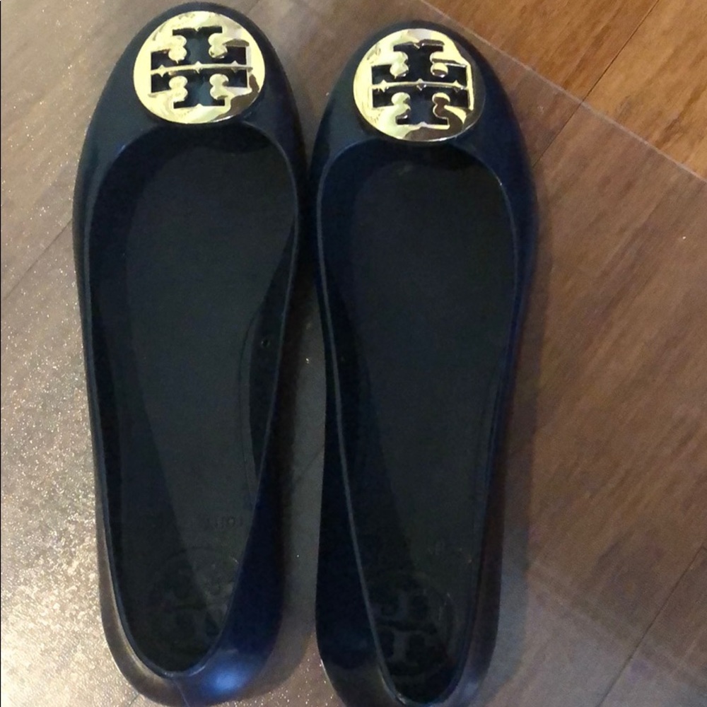 Tori Burch Flats - Navy/Dark Blue